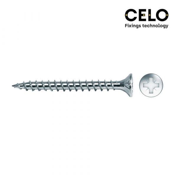 Celo Caixa 1000UN Parafuso Madeira Pozi Din/ref Vlox 3,5,X20 Zincado+lubr. - ELK17060