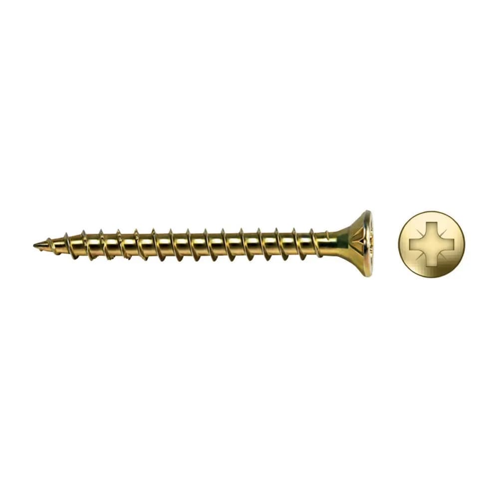 Celo Parafuso Madeira VELOX/VLOX Rosca Completa Cabeça Escareada PZ2 Ø5x70mm Bicromatado 200 Unidades