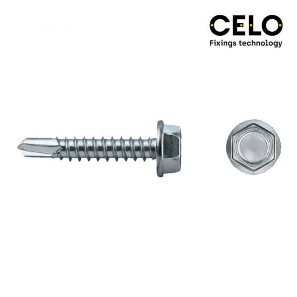 Celo Caixa 500 Uni. Ponta Broca Hexagonal Din/ref 7504k 5,5x19 Galvanizado - 17392