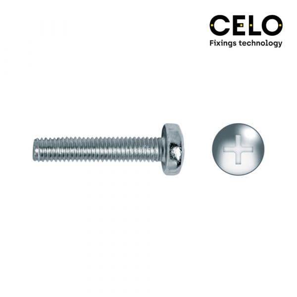 Celo Caixa 150UN Parafuso Metrico Cabeça de Queijo Philips Din/ref 7985 5X40 Zincado - ELK17108
