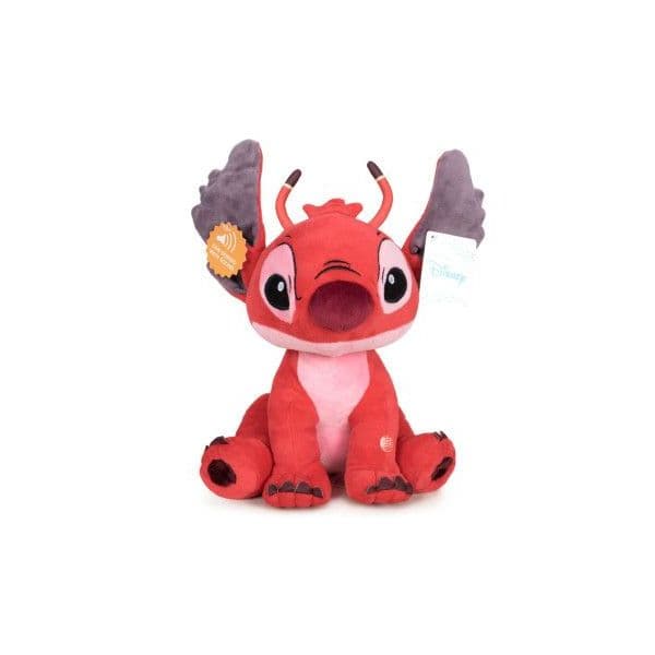 Disney Leroy Soft com Som 40cm Stitch Teddy Vermelho