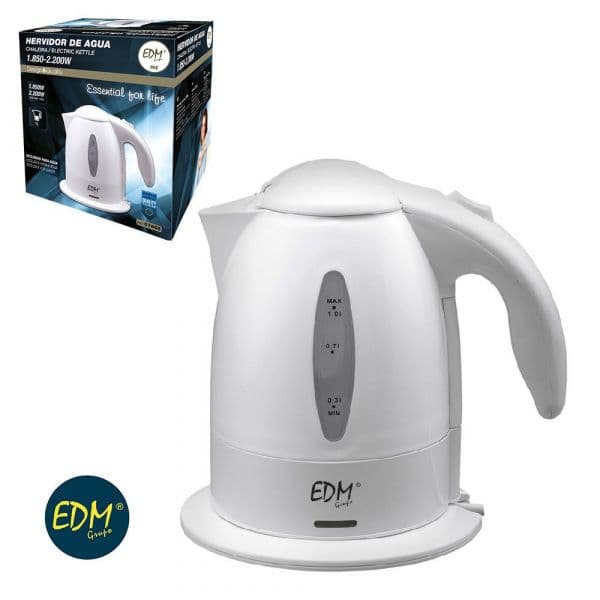 Edm Hervidor de Agua Electrico ""kettle"" 2.200W 1LITRO Edm - 8425998076554