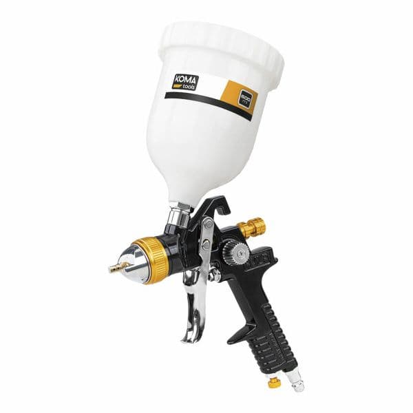 Koma Tools Pistola de Pintura Elétrica e de Gravidade HVLP 600ml