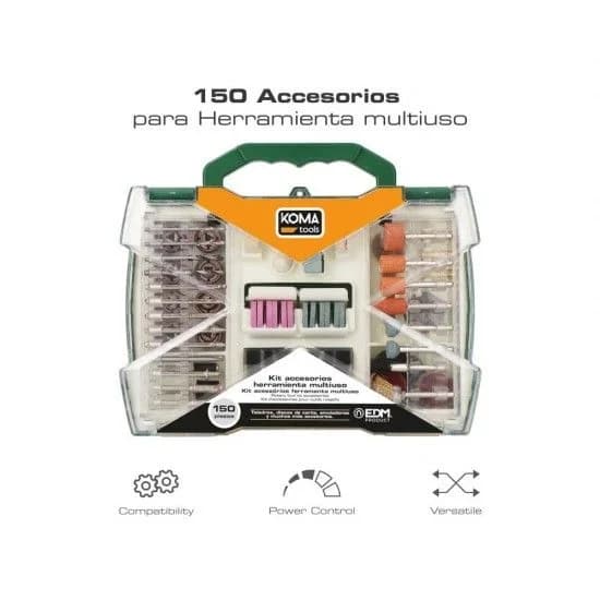 EDM Conjunto de 150 Acessorios Koma Tools para Edm08709 - EDM08734