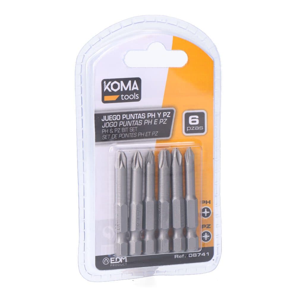 Jogo de 6 Ponteiras 50mm KOMA TOOLS