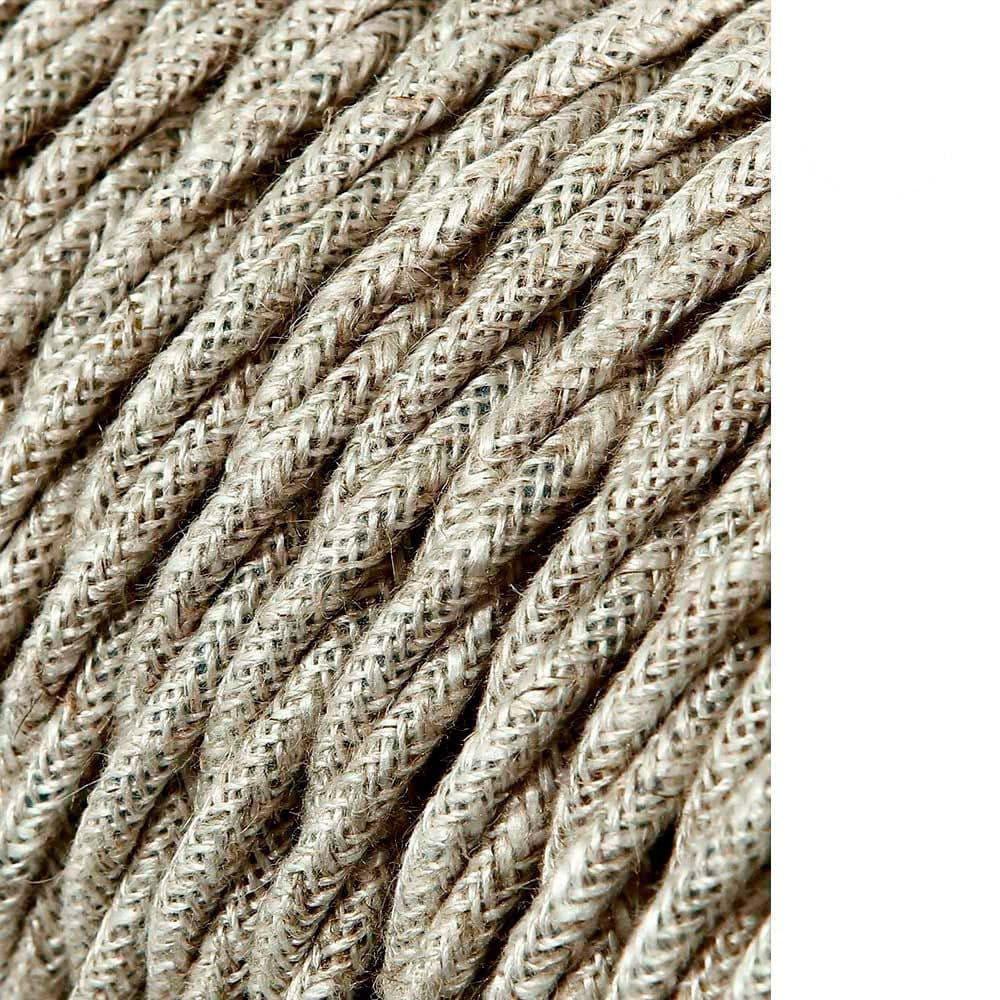 CABO TÊXTIL TRANÇADO 2X0,75MM LINHO 25M