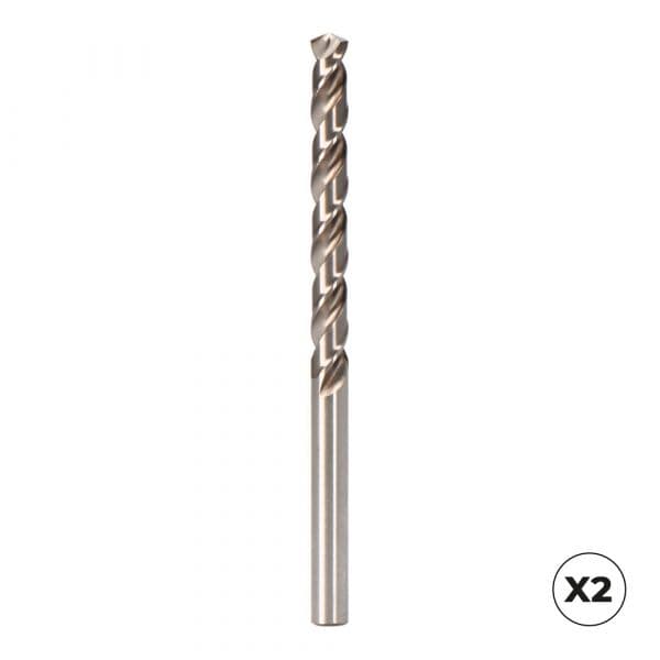 Koma Tools Brocas Cilíndricas Curtas HSSE DIN-338N Inox 2,50mm Pacote de 2