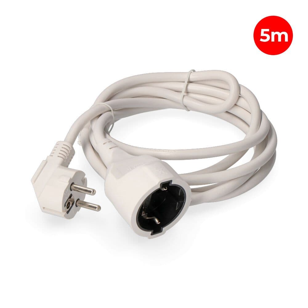 EDM Extensão de Cabos 3x1,5 T/tl 5mts Branco - EDM23204