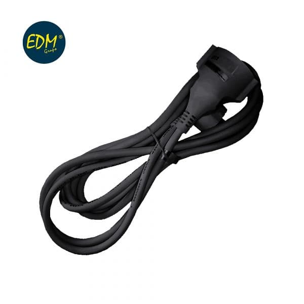 EDM Extensão de Cabos 3x1,5 T/tl 5mts Preto - EDM23214