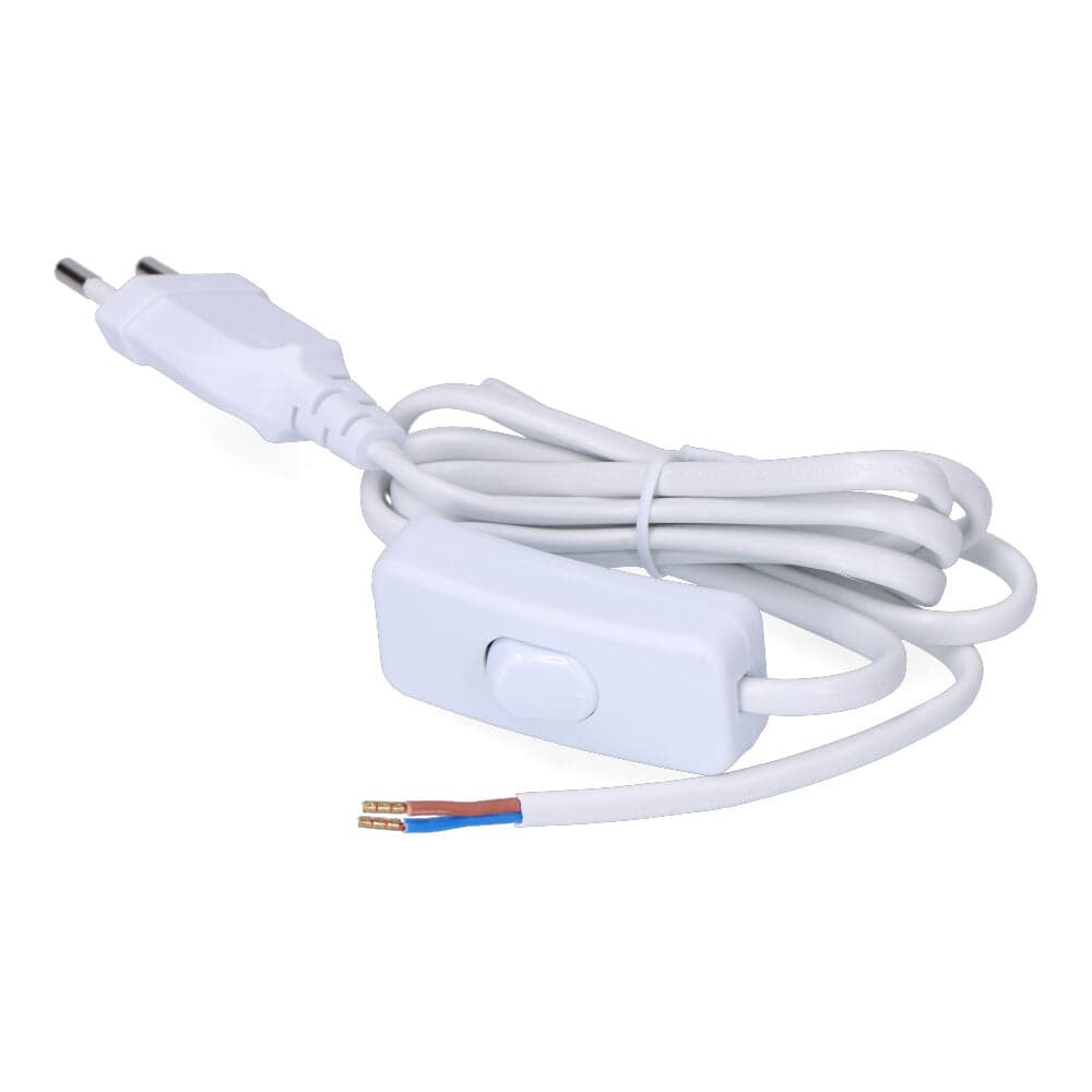 CABO PLANO COM INTERRUPTOR 3A 1,5M 2X0,75MM BRANCO EDM