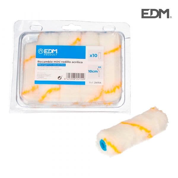 EDM Substituição Mini Rolo Acrílico 110mm 10pzs - EDM24154