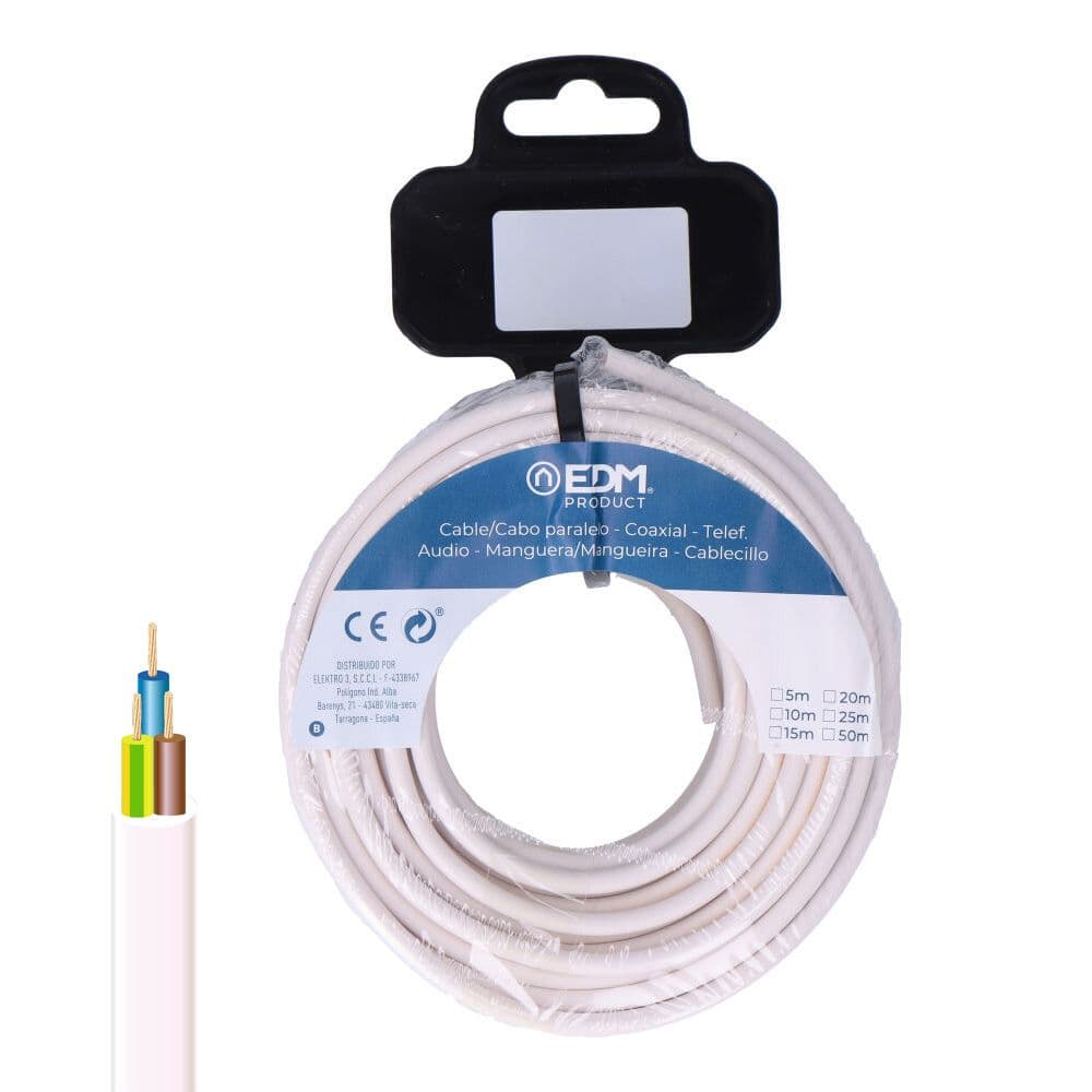 EDM Fio Elétrico Tubular 3X1Mm Branco 50Mts