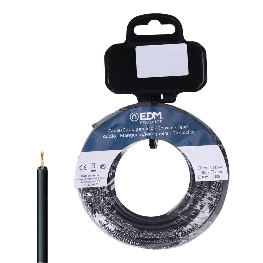 ROLO DE CABO FLEXÍVEL 4MM PRETO LIVRE DE HALOGÉNEOS 5M