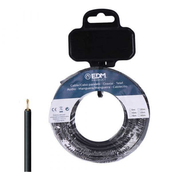 EDM Cabo Elétrico Unifilar H07Z1-K 6mm² Preto 5m