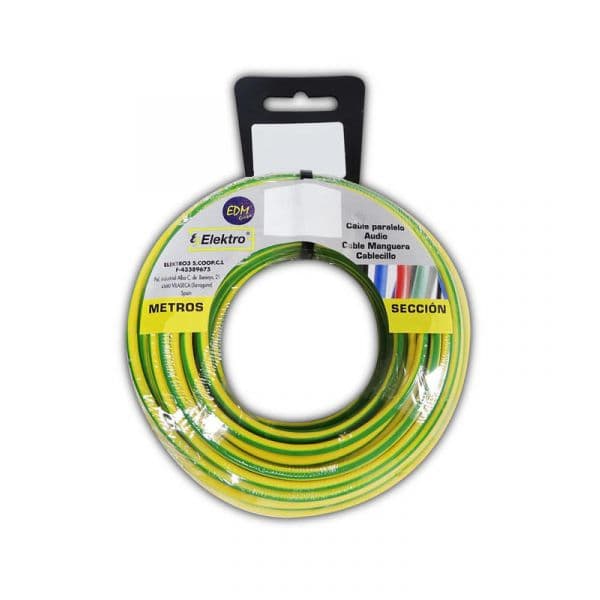 EDM Fio Elétrico Flexível 6Mm. Bicolor 25Mts Libre de Haló