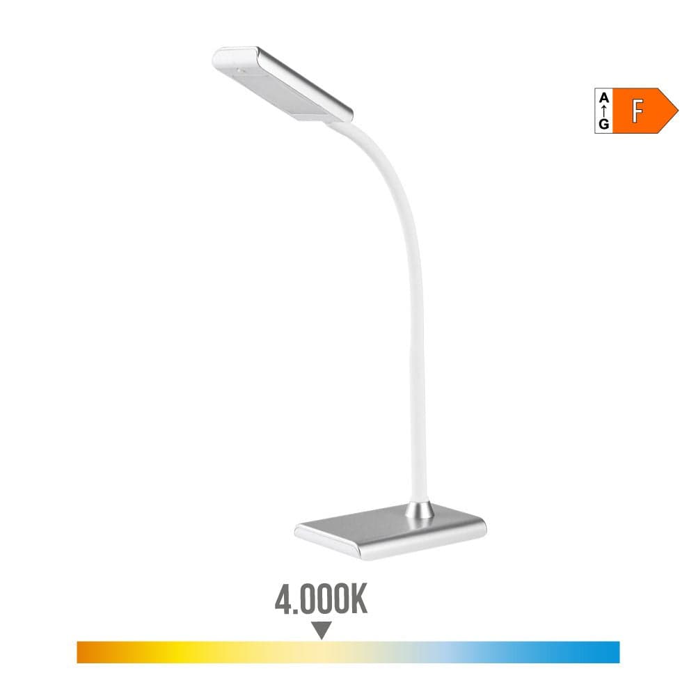 EDM Candeeiro de Mesa LED 7w 400lm 4000k 9x13x33cm Branco