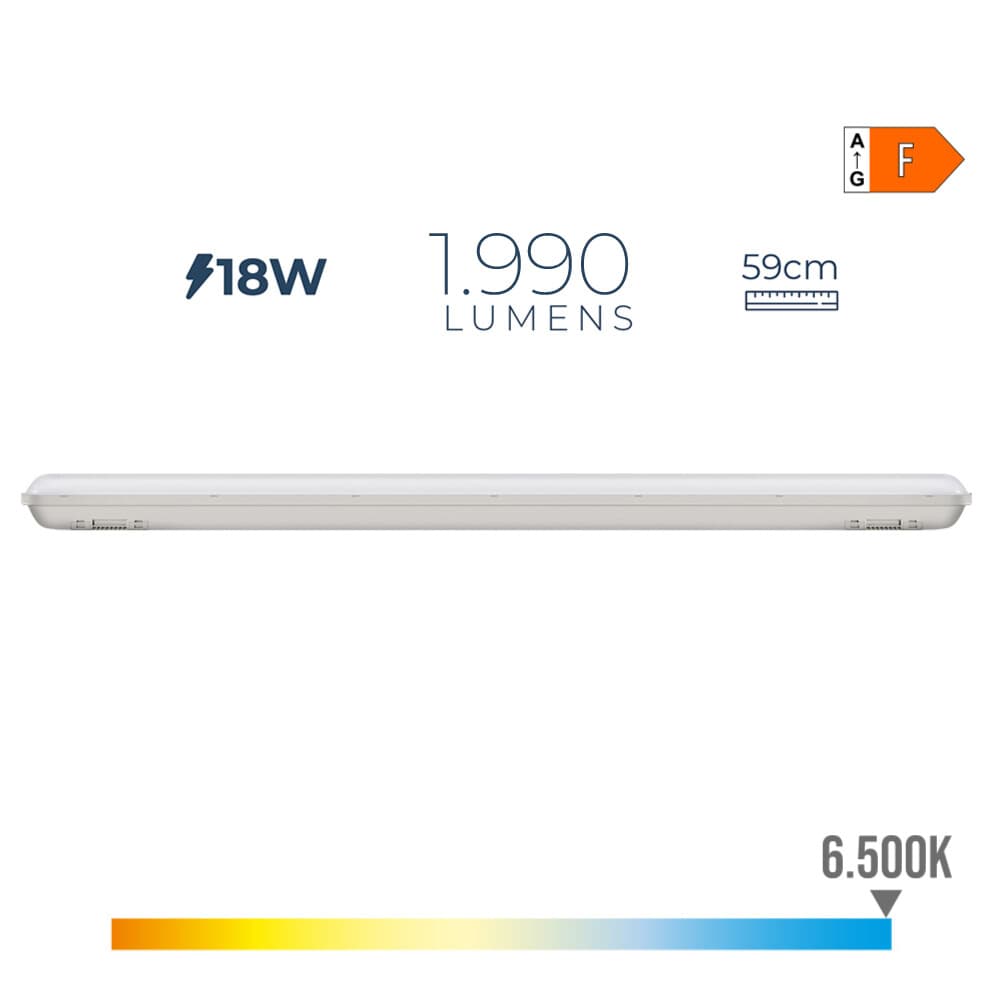 EDM Armadura LED IP65 18W 1500 Lumens 6.500K Luz Fria - ELK31410
