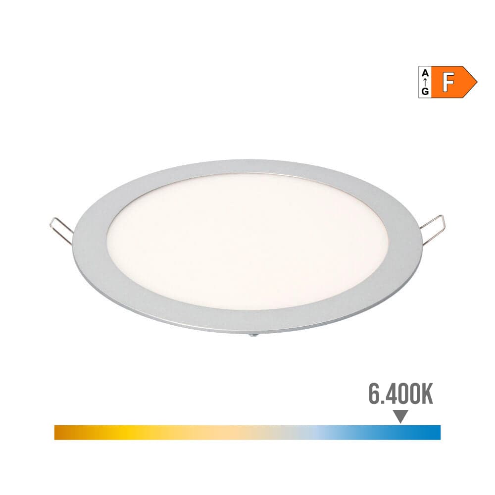 DOWNLIGHT LED DE ENCASTRAR REDONDO 20W LUZ FRIA 6400K 1500LM CROM