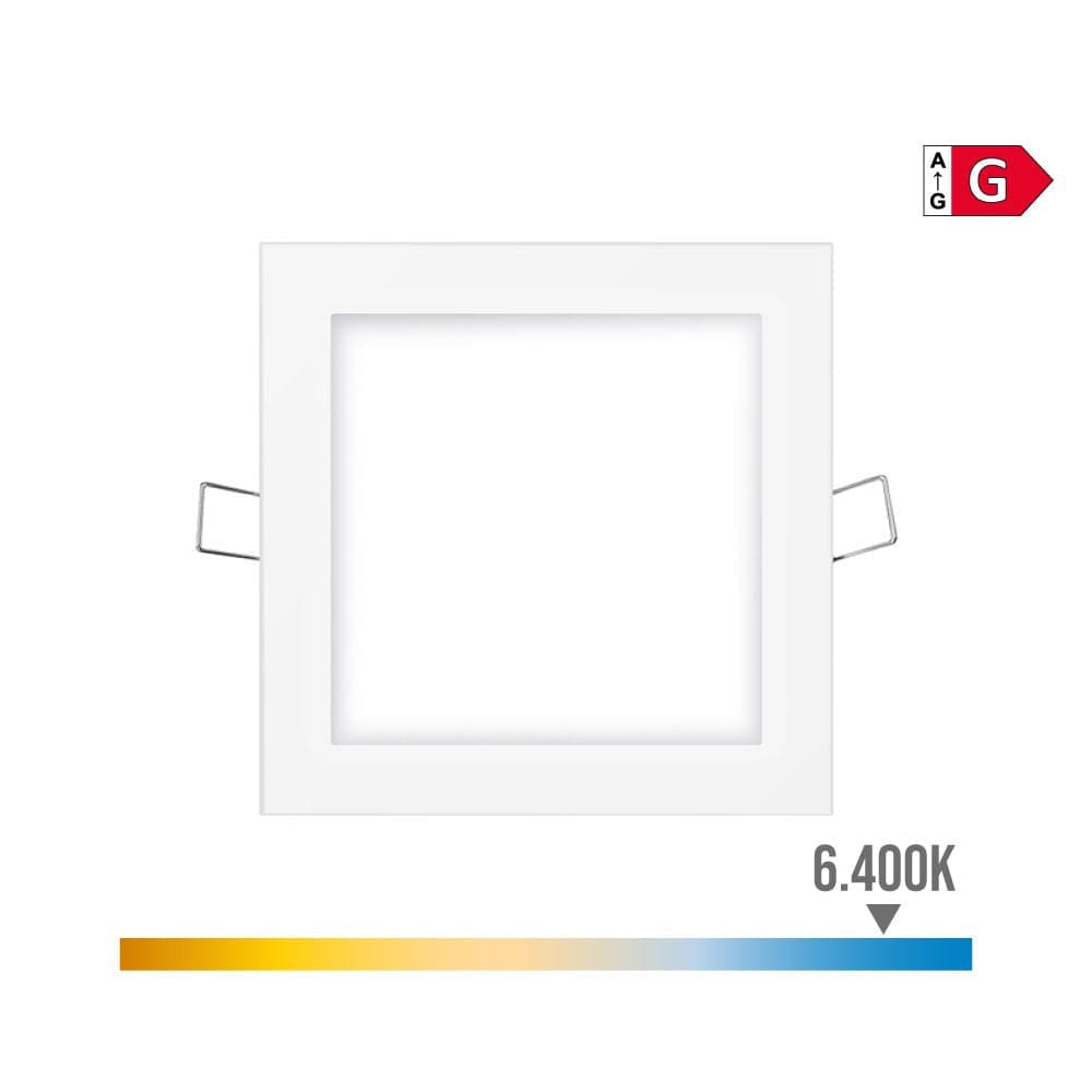 MINI DOWNLIGHT LED QUADRADO DE ENCASTRAR 6W 6400K LUZ FRIA COR BR