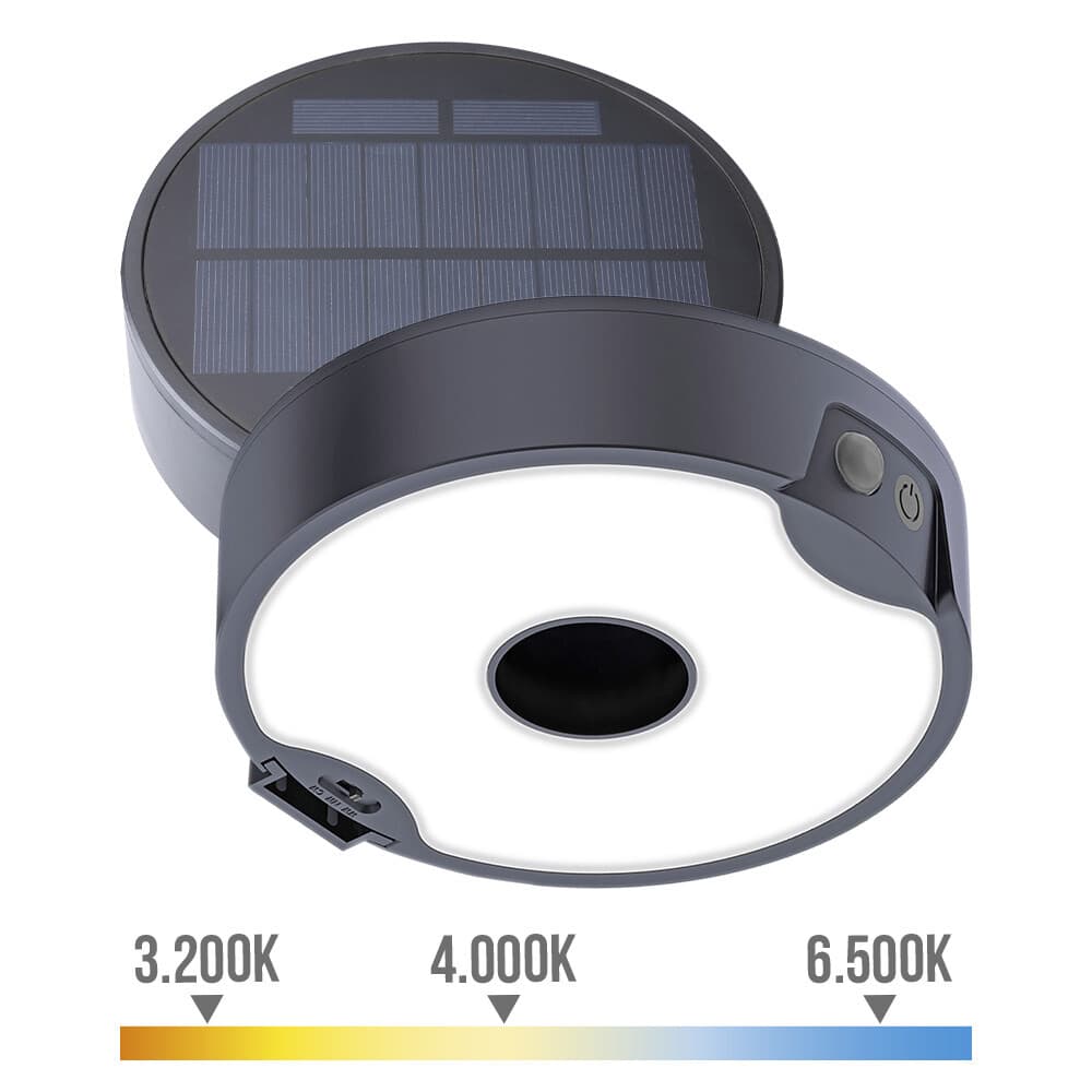 EDM Aplique Estaca Solar 4W 500LM Preto