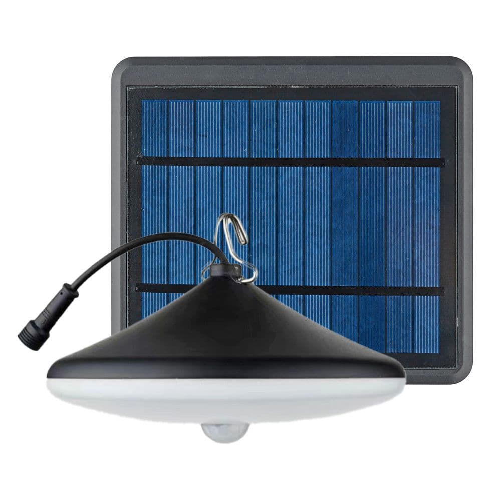 EDM Lâmpada Solar LED Pendente 31839 Preto