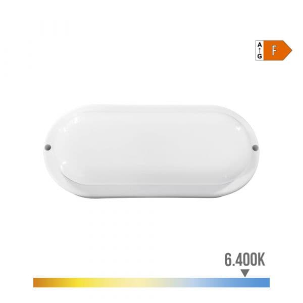 EDM Candeeiro Oval LED 32405 10,2x4,5x23cm Branco/Preto