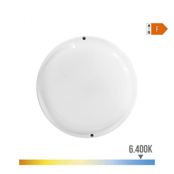 EDM Aplique Parede LED Redondo 18W 6400K Ø20,8x4,8cm Branco
