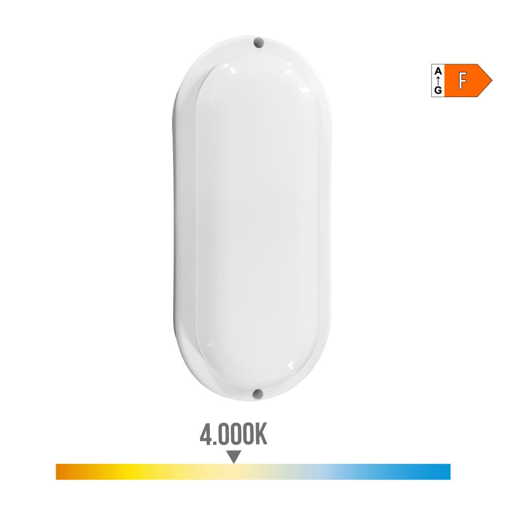 Aplique oval led com crepúsculo e sensor de movimento 18w 1820lm 4.000k edm