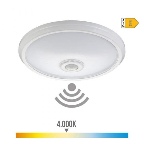 EDM Candeeiro/Aplique Superfície LED Sensor Emergência 16W 4000K Luz Dia