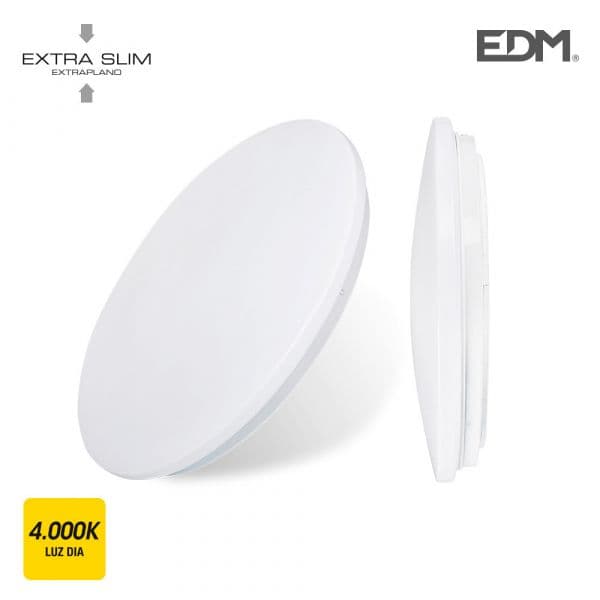 EDM Aplique Painel LED Super Plano 12w 840 Lumen 4.000k Redondo 26,5x5,7cm - Elk32515