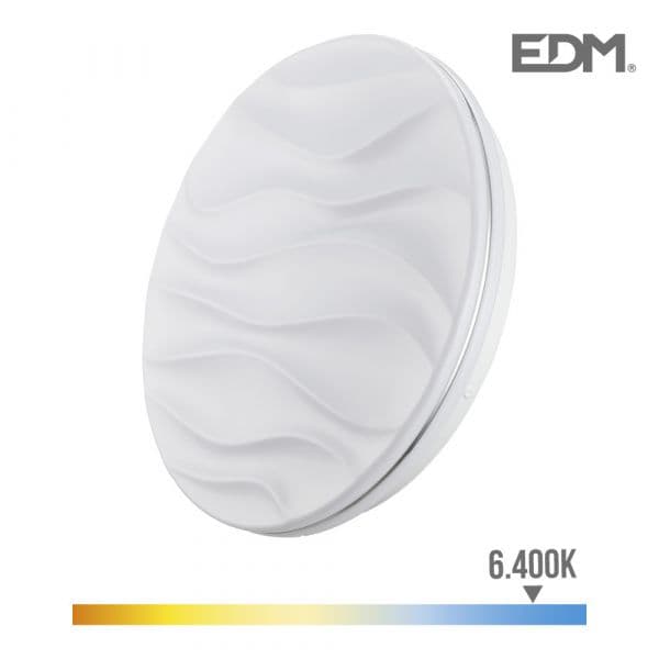 Edm Aplique Super LED 24w 2490lm 6500k ø38x7cm Modelo Desert