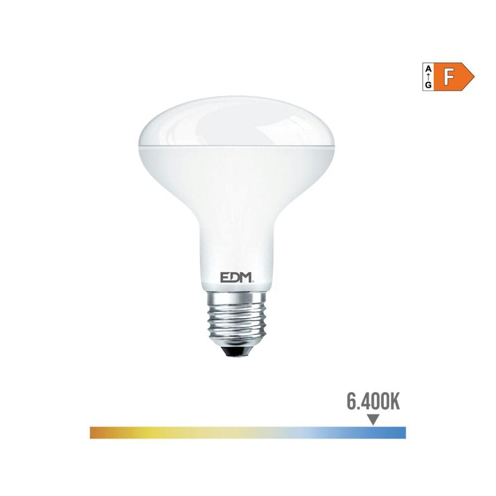 EDM Lampada Reflectora Led R80 E27 10w 810 Lm 6400k - EDM35484