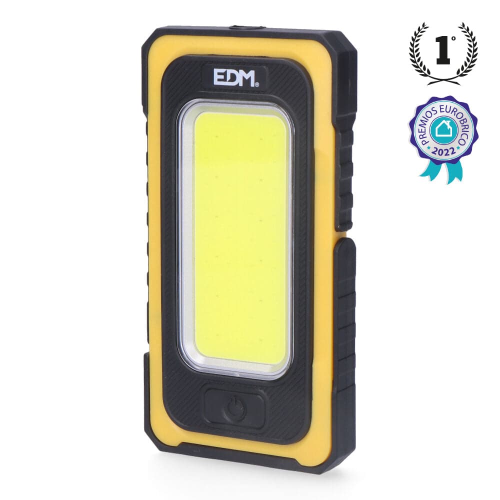 LANTERNA LED SOLAR RECARREGÁVEL COM GANCHO E ÍMAN COB 10W 750LM