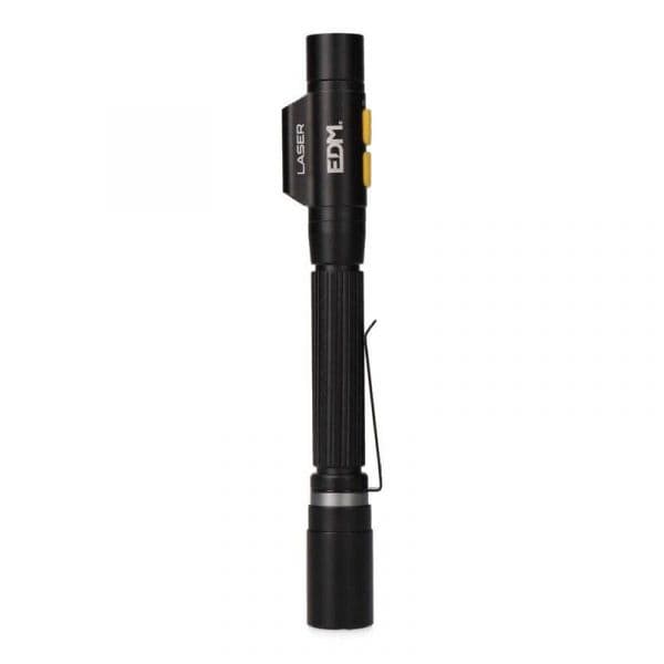 EDM Lanterna Strike LED/Laser 250 LM Recarregável