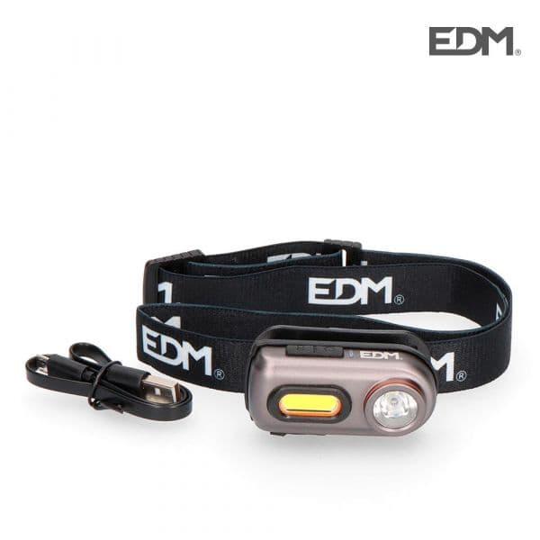 EDM Lanterna Cabeça led 400LM Recarregavel - ELK36416