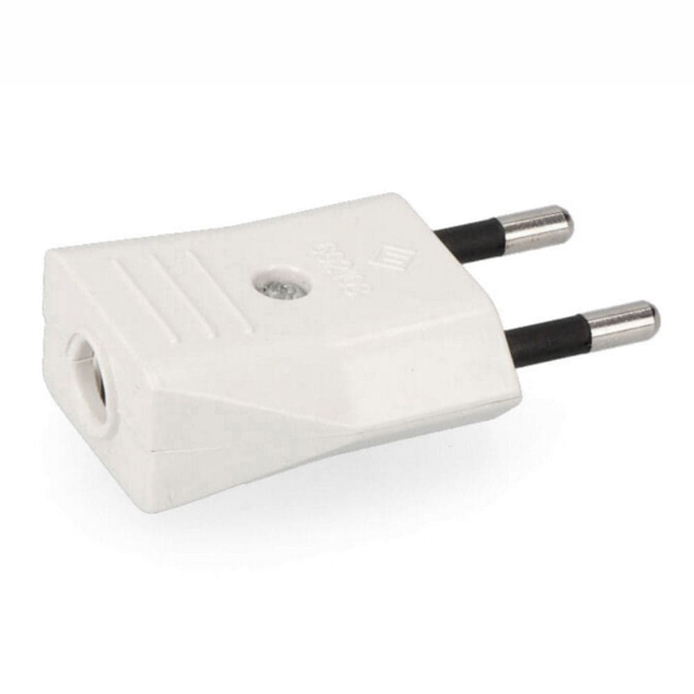 FICHA 10A 250V BRANCA 4MM (RETRACTILADA) EDM