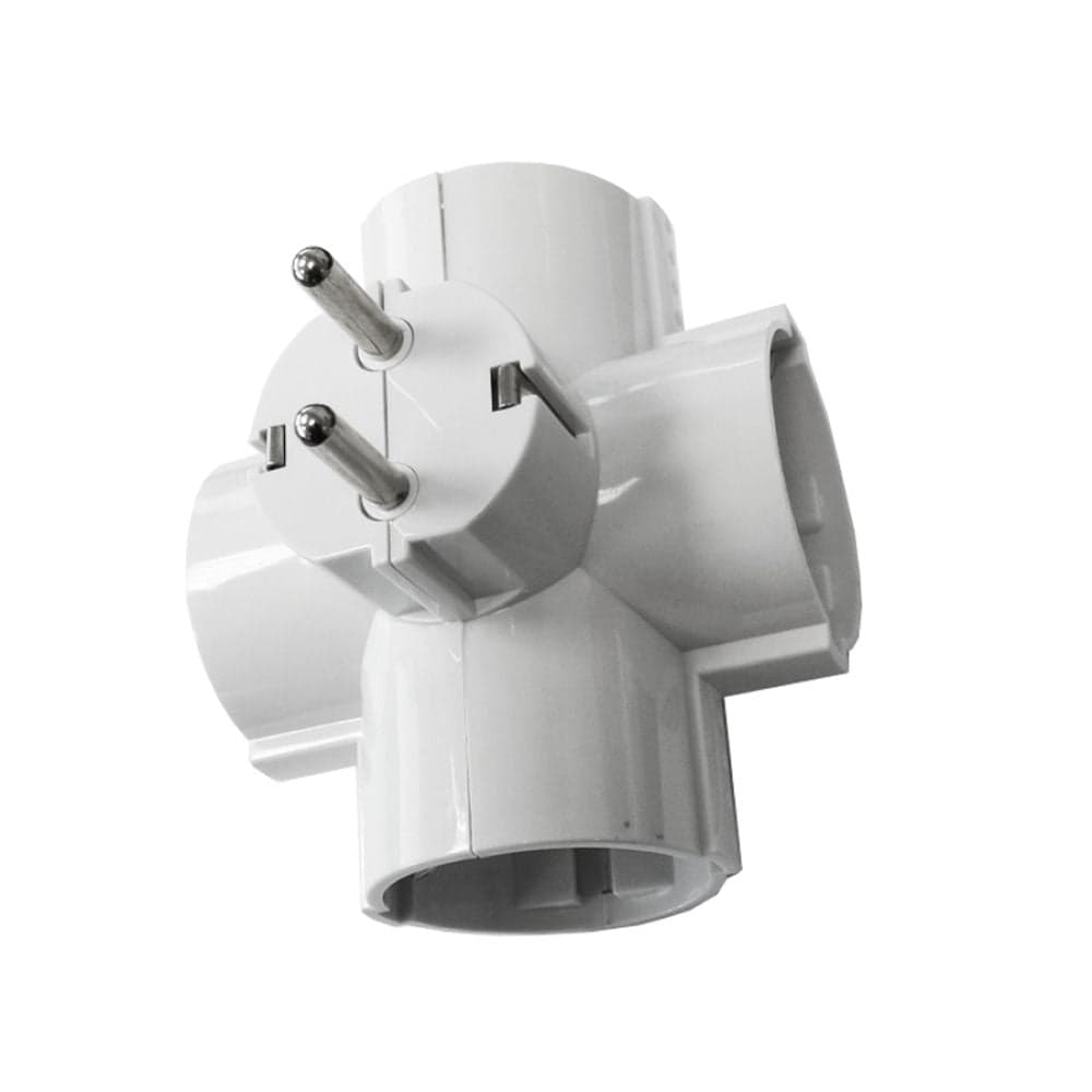 EDM Ficha 4 Tomadas T/tl Saídas Laterais 16a 250v 4,8mm (retractilado) - 40066