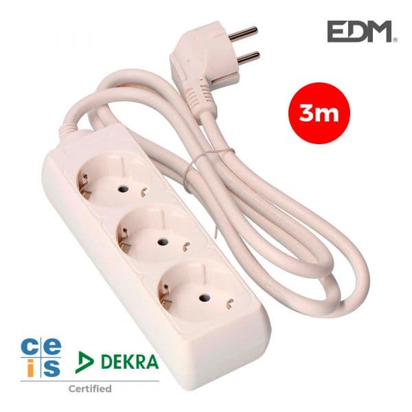 EDM Prom.neto* Bloco 3 Tomadas T/tl 3M 3X1,5MM - - ELK41033