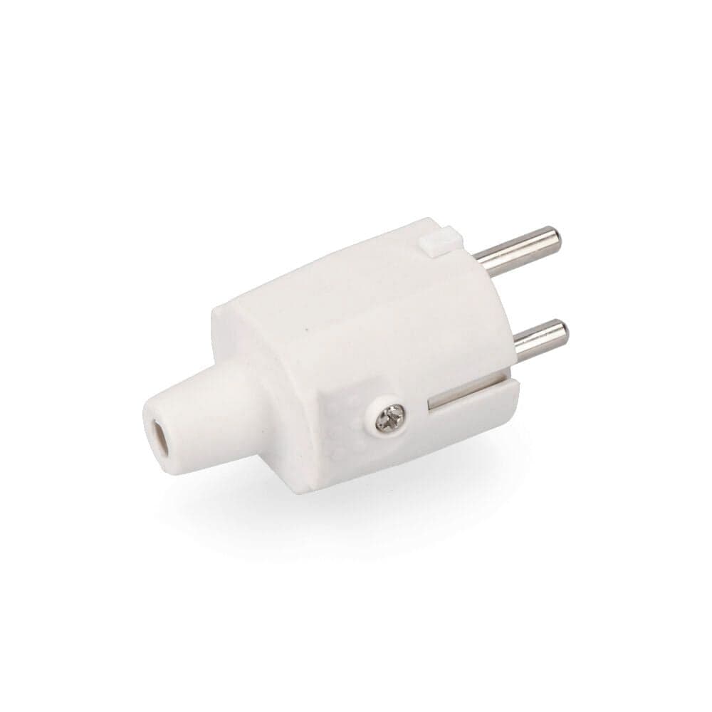 FICHA DE BORRACHA 10/16A 250V T/TL IP44 4,8MM BRANCA (RETRACTILAD