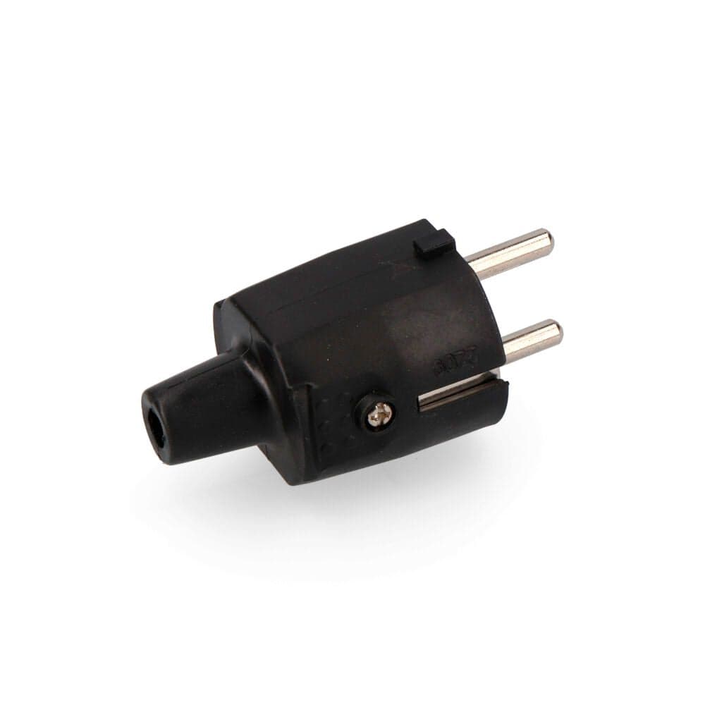 FICHA DE BORRACHA 10/16A 250V T/TL IP44 4,8MM PRETA (RETRACTILADA