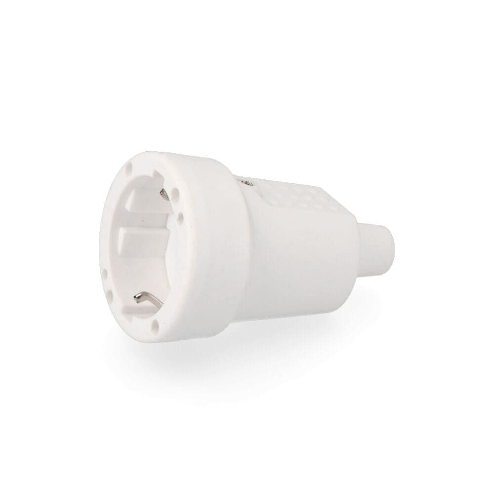 FICHA FÊMEA DE BORRACHA 10/16A 250V T/TL IP44 4,8MM BRANCA (RETRA