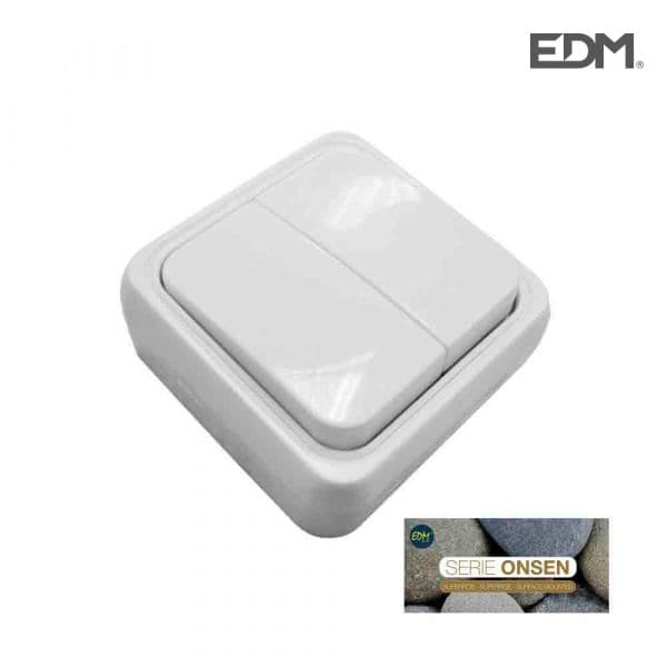 EDM Interruptor Duplo Superficie Serie Onsen Blister - ELK43166