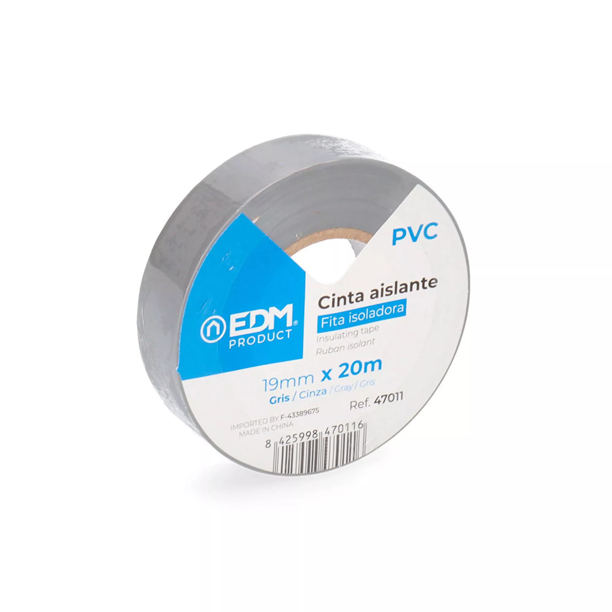 FITA ISOLANTE 20M X 19MM CINZA EDM ALTA QUALIDADE