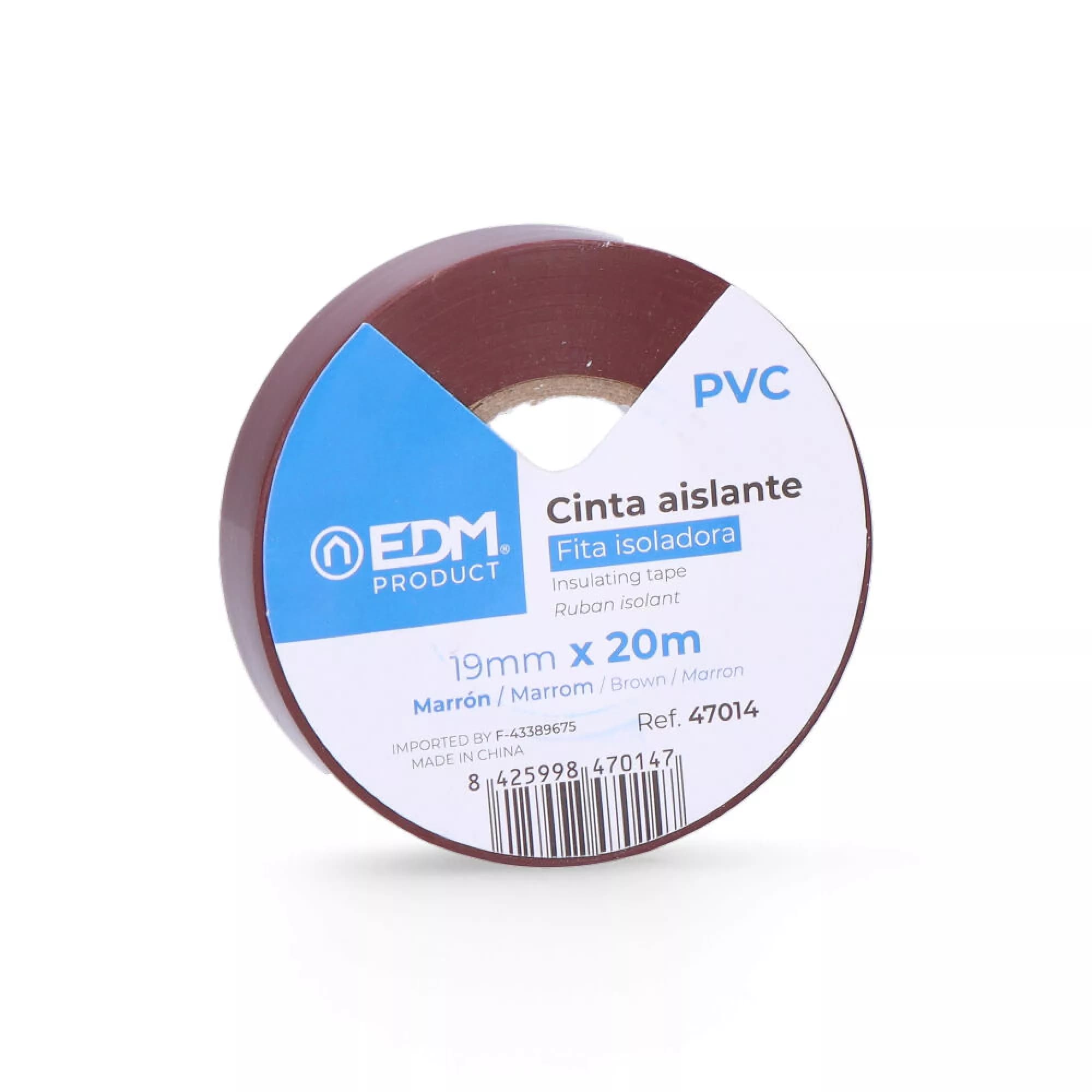 FITA ISOLANTE 20M X 19MM CASTANHO EDM ALTA QUALIDADE