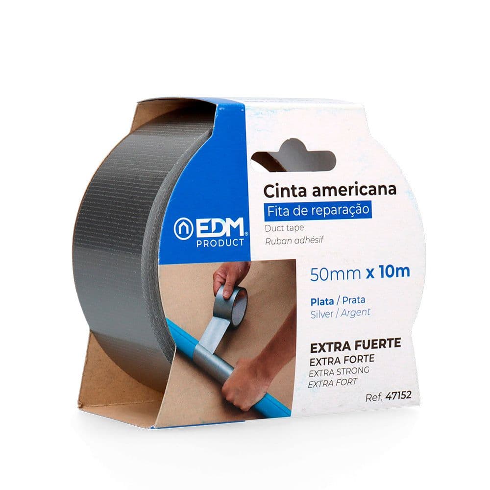 FITA ADESIVA MULTIUSO AMERICANA 10M X 50MM CINZA EDM