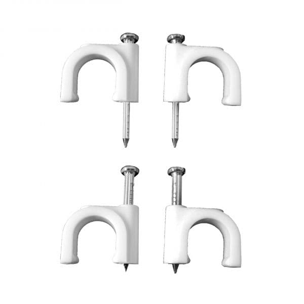 EDM Abraçadeira Redonda Branca com Prego 2X4 Nº 09 Caixa 100 Unidades - ELK48009