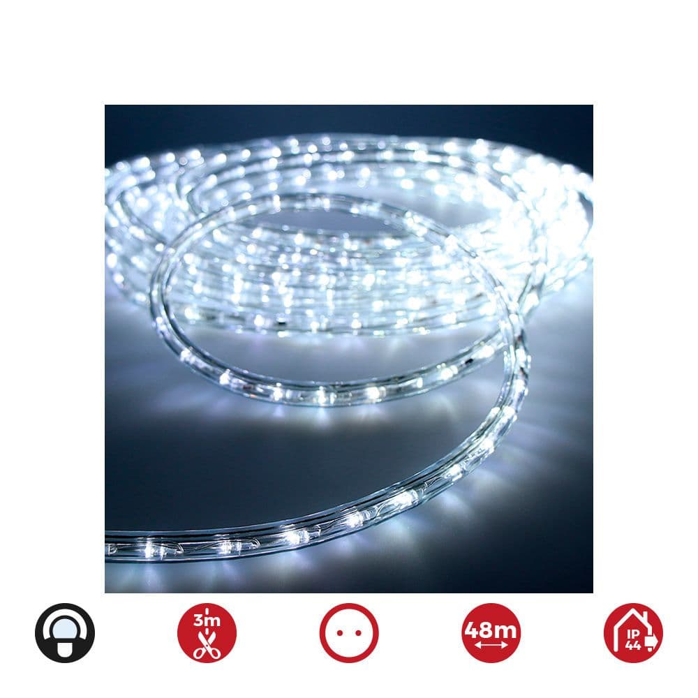 EDM Tubo Flexível LED 2 Vias 48m Branco Frio