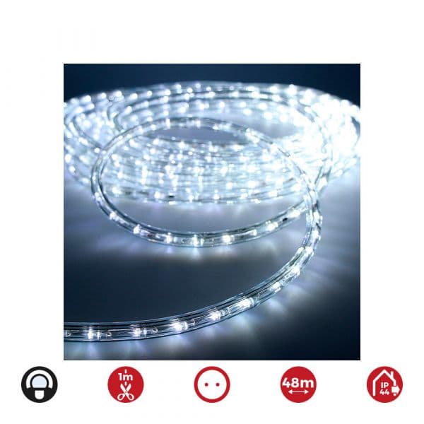 EDM Tubo Flexiled Fixo 2 Vias 48m Branco Frio