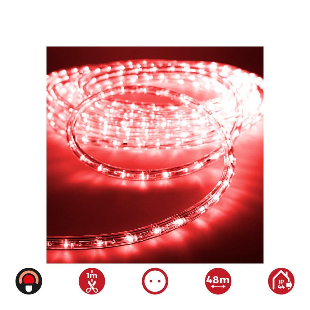EDM Tubo LED Flexiled Fixo 2 Vias 48m Vermelho