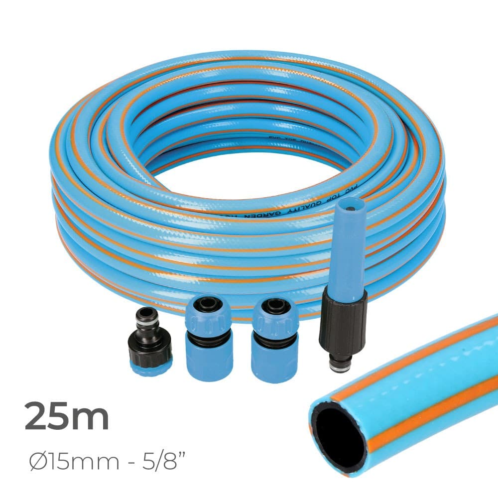 KIT DE MANGUEIRA DE JARDIM PROFISSIONAL INTERIOR Ø15MM EXTERIOR Ø